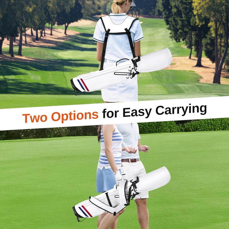 Full Choice Lightweight Golf Stand Bag, 4-Way Full-Length Dividers, Holds Up to 10 Clubs, 3.7 lbs Golf Bag with Dual Straps & Stand for Driving Range, Par 3, and Standard Courses - Image 2